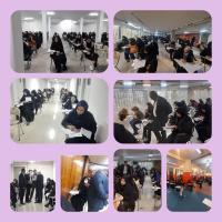 برگزاری آزمون استخدامی قوه قضائیه ۱۴۰۴ با حضور تعدادی از داوطلبان شرکت کننده در ازمون در حوزه جهاد دانشگاهی واحد الزهرا(س)